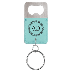 Leatherette Bottle Opener Keychain