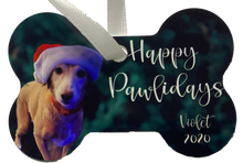 Load image into Gallery viewer, Happy Pawlidays Dog Bone Ornament
